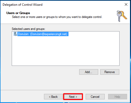 Delegate Control in Active Directory