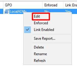 Add an Active Directory User Group to Local Admins via GPO
