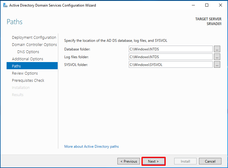 Install Active Directory Domain Services