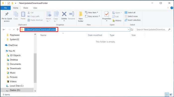 Change Windows 10 Updates Download Folder Location