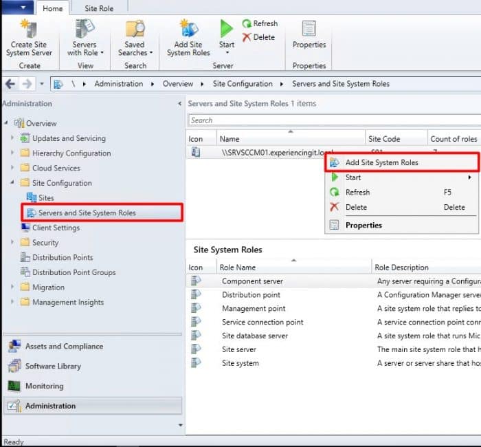 SCCM Current Branch Add Reporting Services Point