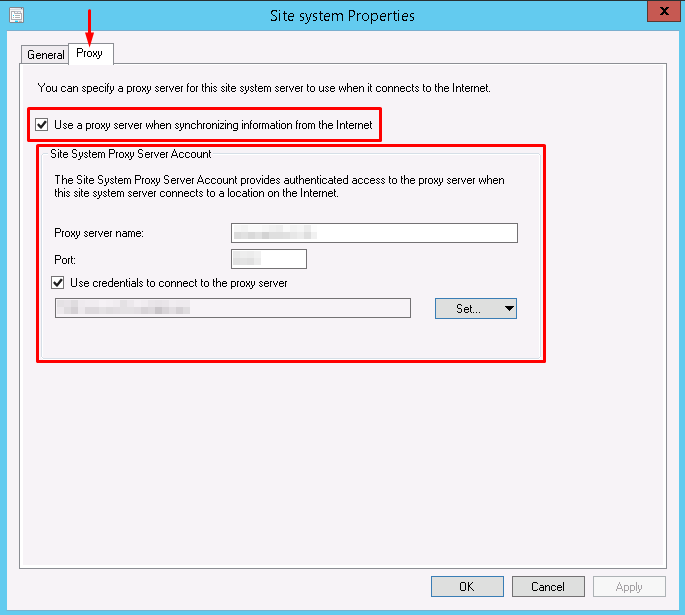 Prevent WSUS from losing proxy configuration