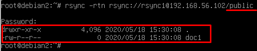 rsync list into a module